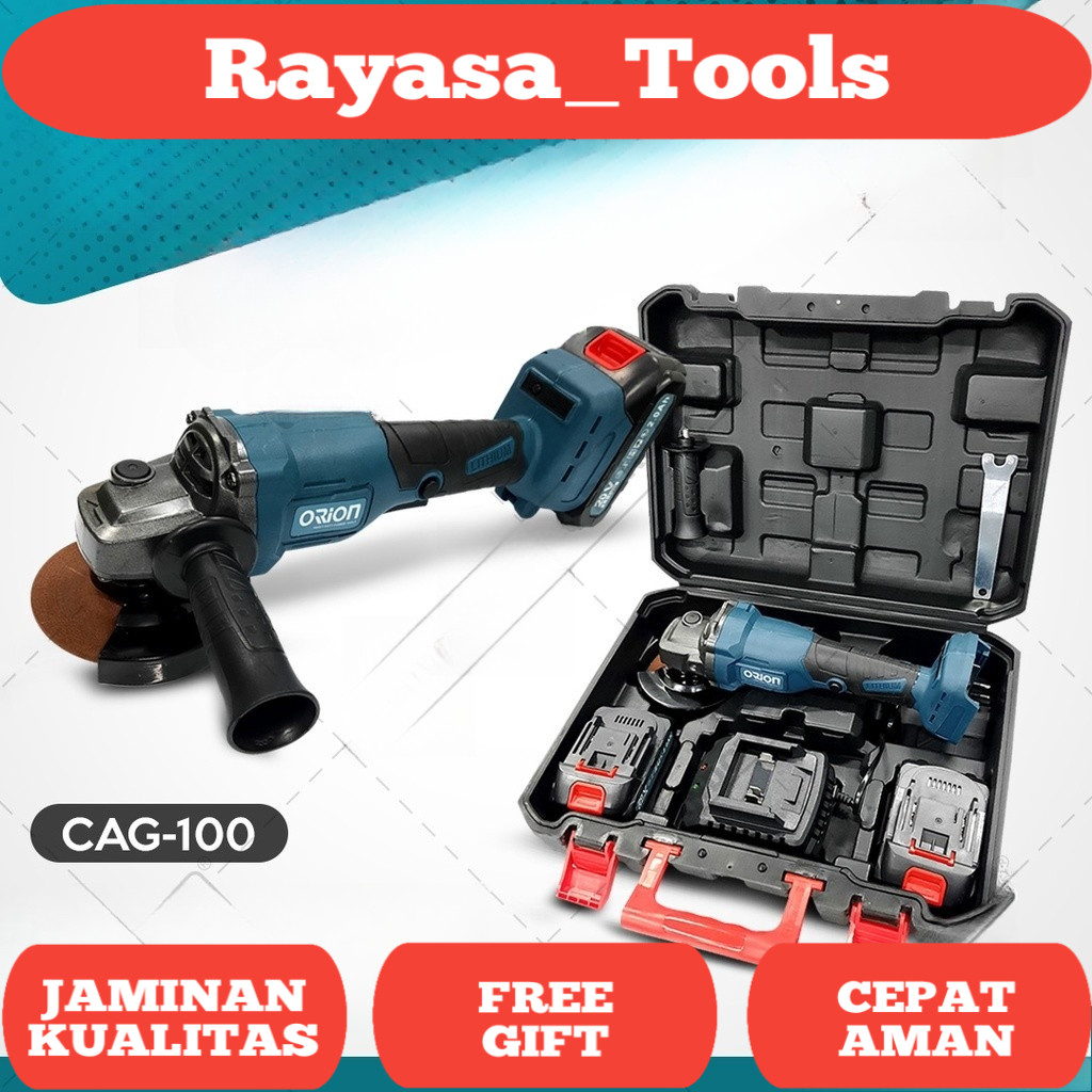 Mesin Gerinda Baterai Tangan / Cordless Angle Grinder Orion CAG100