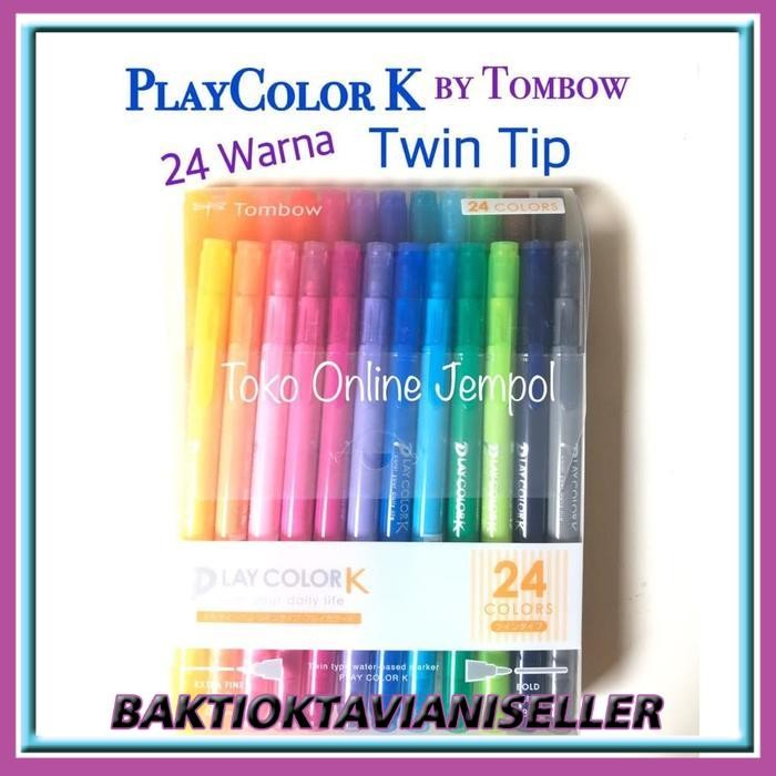 

Playcolor K 24 warna 060270 Spidol Dual Tip Twin Water based ATK0847TW