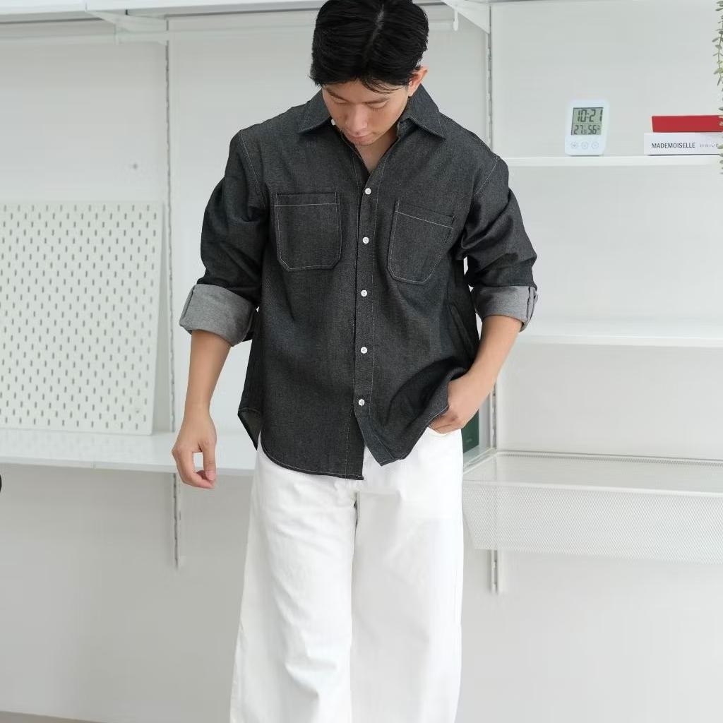 COZYCLUB Scott Longsleeve Workshirt | Kemeja Denim Pria Lengan Panjang