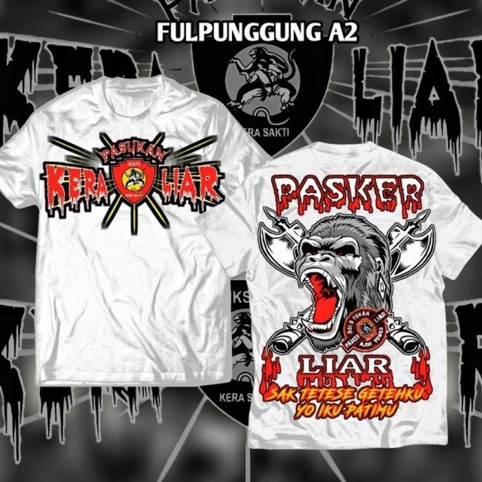 (COD) kaos pasker IKSPI Kera Sakti kaos distro disain terbaru Pasker kera liar ikspi kera sakti ful 