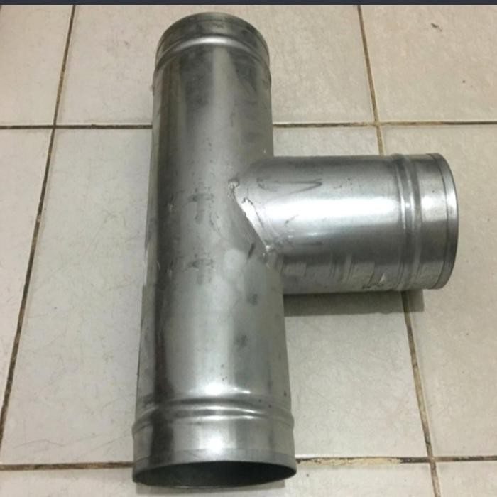 sambungan Tee pipa ducting 8 inci T ducting 8" T flexible cerobong