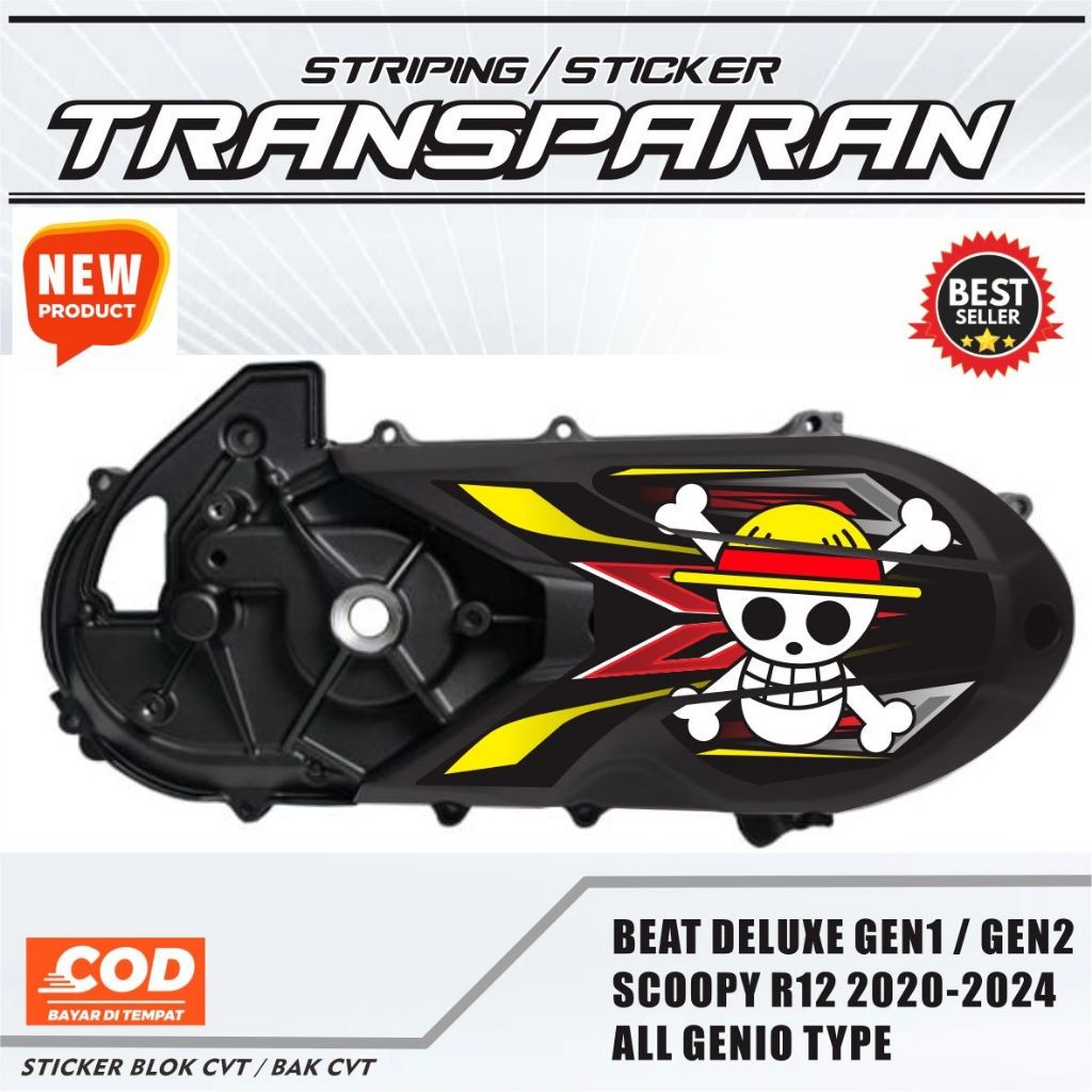 STIKER TRANSFARAN CVT SCOOPY STRIPING STIKER BAK CVT BEAT DELUXE GENIO ALL STIKER MOTOR