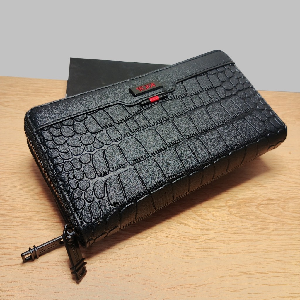 Dompet panjang cowok dompet kartu pria wanita handbag clutch double zipper free box