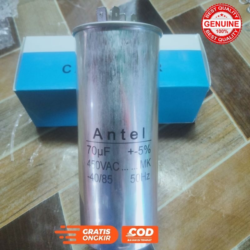 ANTEL KAPASITOR 70 UF 450 VAC CAPASITOR 70UF 450VAC CAPACITOR KULKAS AC FREEZER