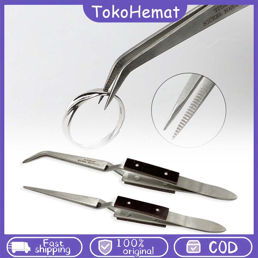 Pinset Silang Pinset Stainless Pinset Penjepit Perhiasan Pinset Tweezer For Komponen Elektronik