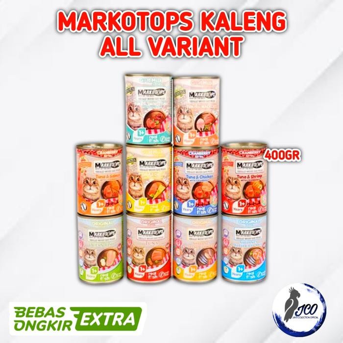 MAKANAN KUCING MARKOTOP KALENG WET CAT FOOD MARKOTOPS KALENG