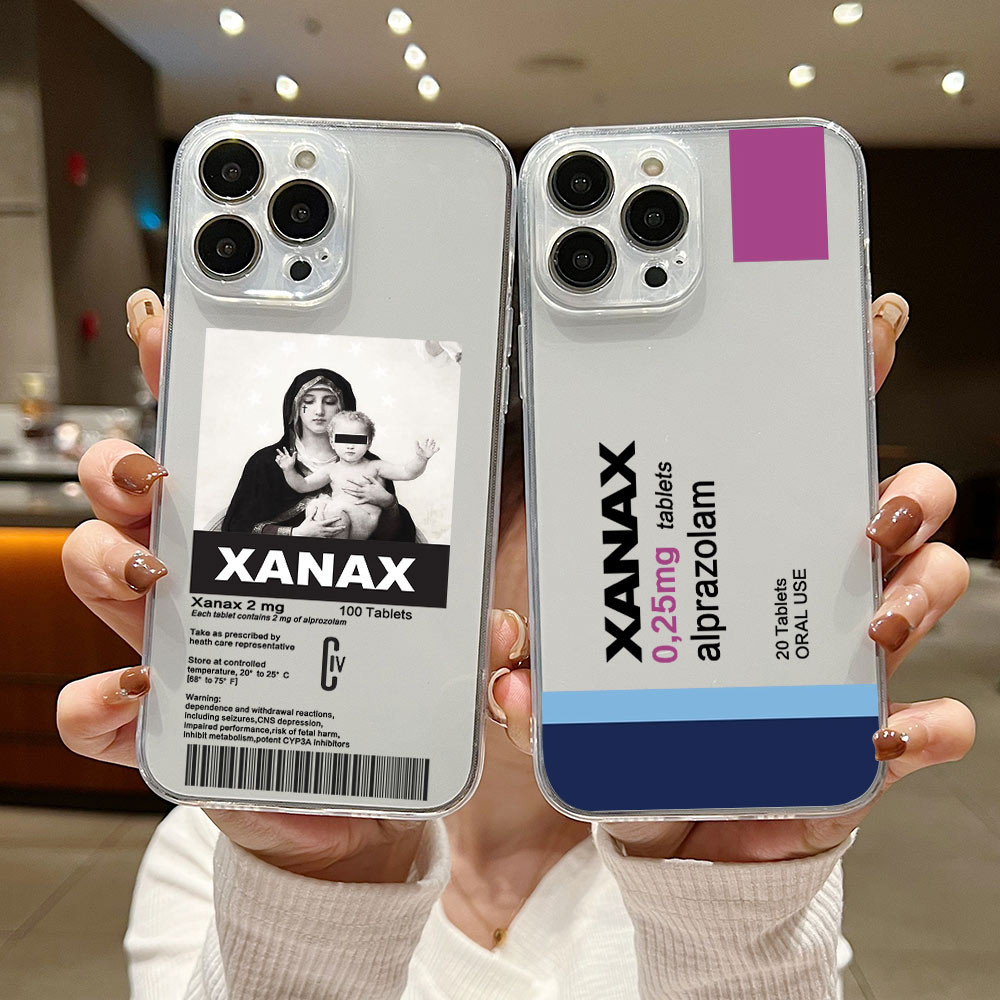XANAX Chill Pill Phone Case For IPhone 16 15 14 13 12 11 Pro Max X XR XS Max 7 8 Plus SE2020 Transpa