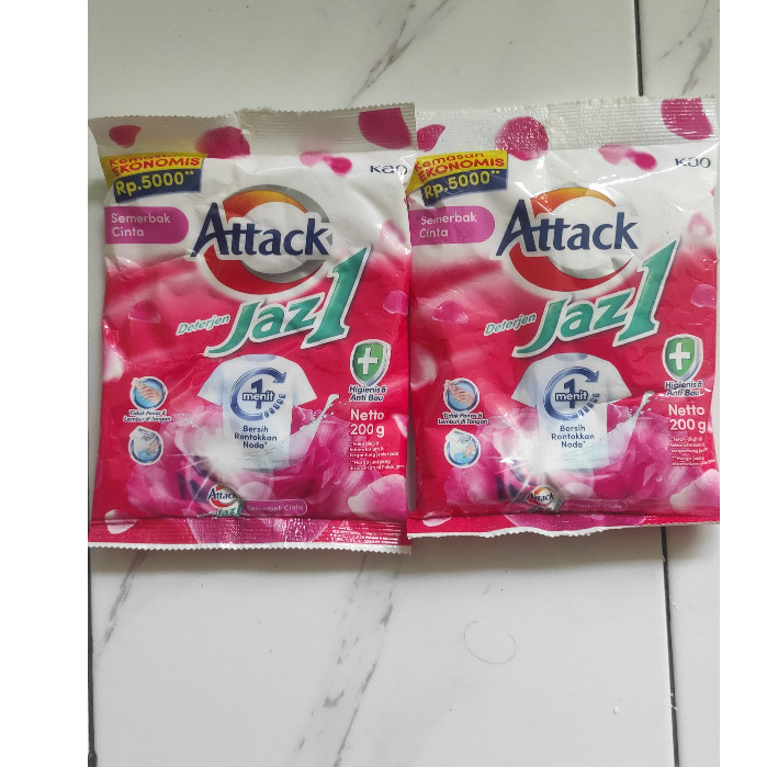 Deterjen Bubuk Attack Jaz1 Kemasan Ekonomis 5000 Berat 200g