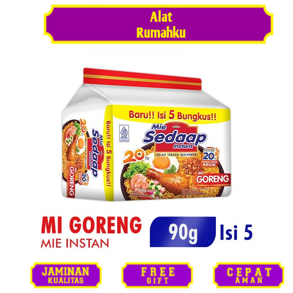 

Sedaap Mie Instan Goreng Isi 5 Bag 90 gr