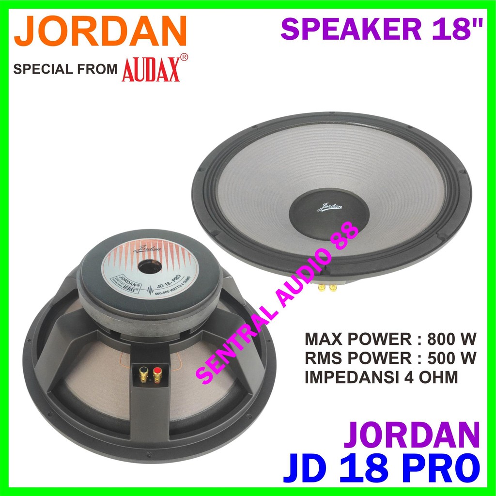 Jordan JD 18 Pro Speaker 18 inch Full Range JD18 JD18Pro JD 18Pro 18" 19in by Audax Original