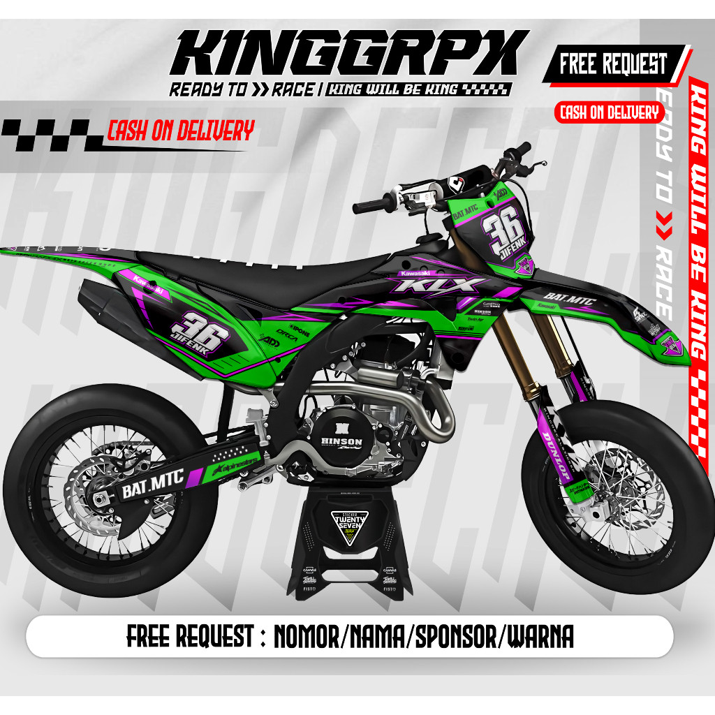 DEKAL / DECAL    KLX GORDON FULL BODY /  GORDON /  STIKER VARIASI KLX GORDON /  KLX