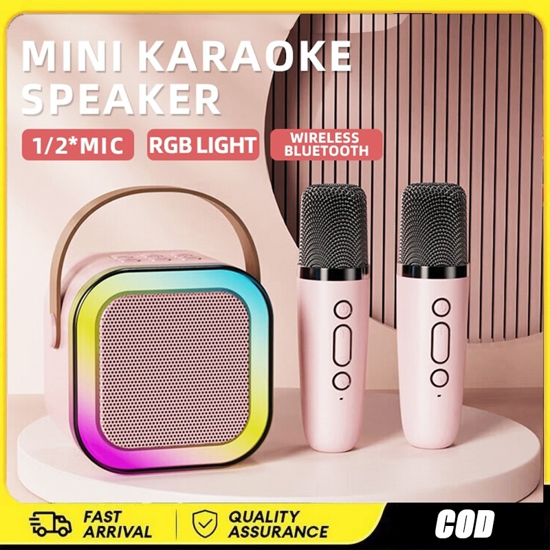 GEARBOX ALUETTI Speaker Bluetooth Karaoke Wireless Microphone/Set High End Karaoke Speaker RGB Light