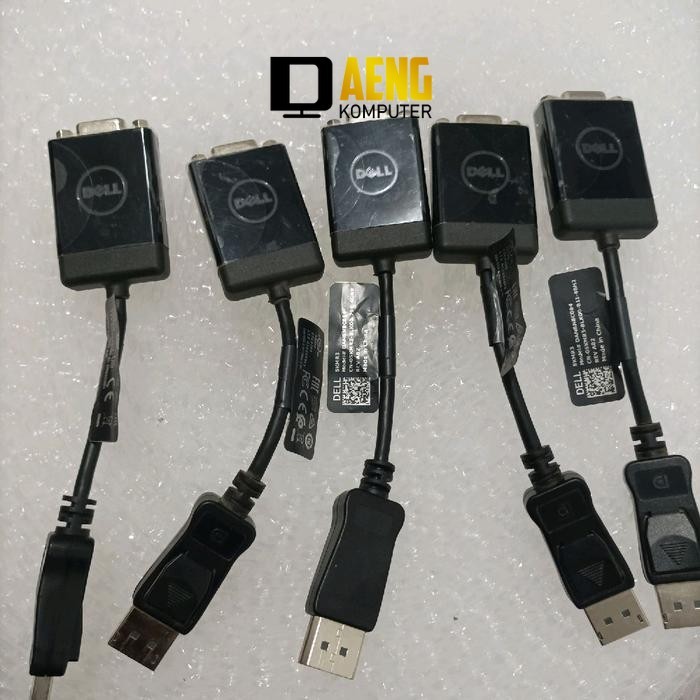 Kabel Converter Display Port to VGA Merk Dell Original berkualitas