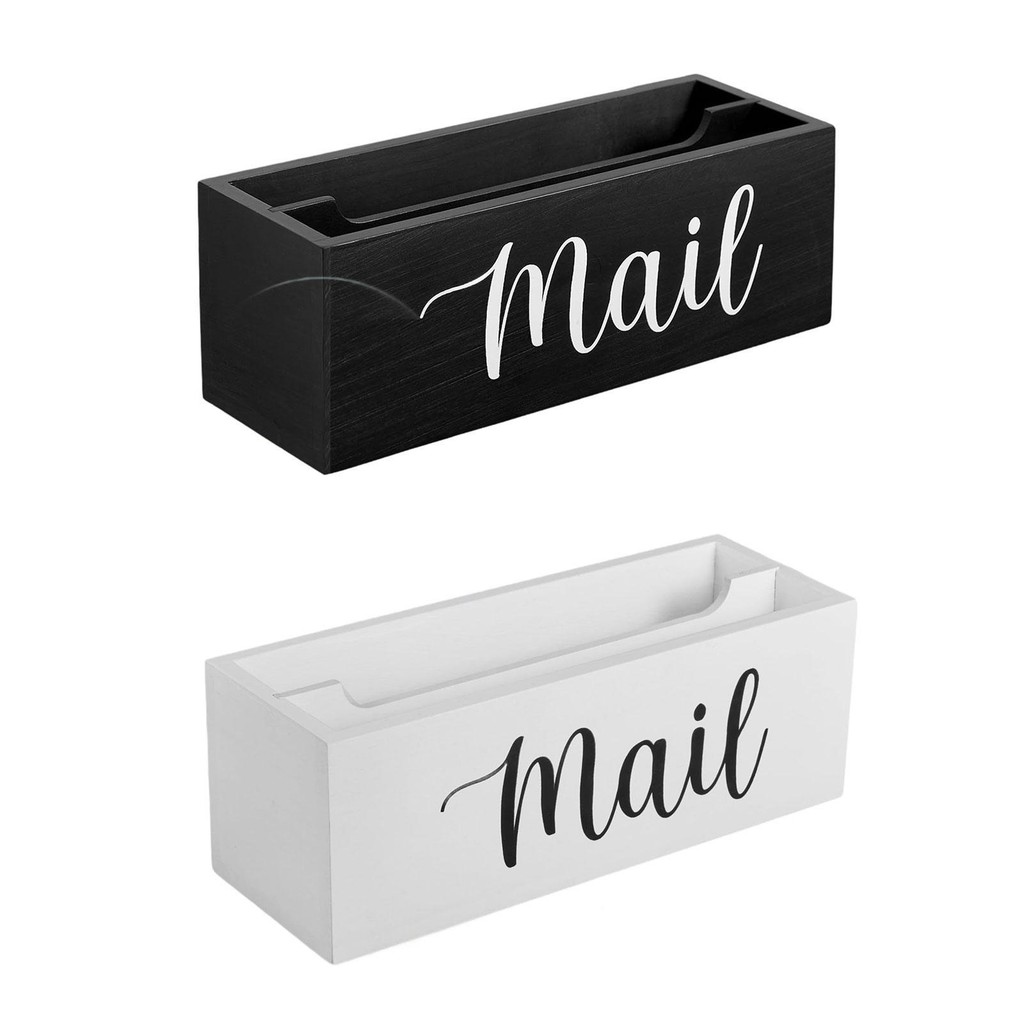 Mail Holder Box Rustic Mails Sorter Wall Mounted Mail Basket Bill Holders Letter Holders for Office 