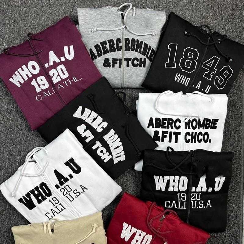 BISA COD - Hoodie WHO.AU California USA Bordir Resleting Premium Quality Bahan Fleece Tebal