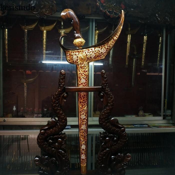 Set Warangka Keris Ladrang Solo Unyeng Unyeng Pendok Topengan Istimewa KL7