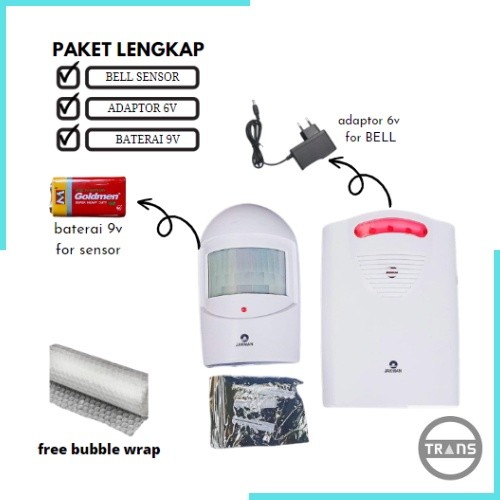 [sovrel] PAKET LENGKAP BELL SENSOR TERPISAH/ BELL DAN SENSOR TERPISAH/ BELL EMERGENCY/ BELL DARURAT/
