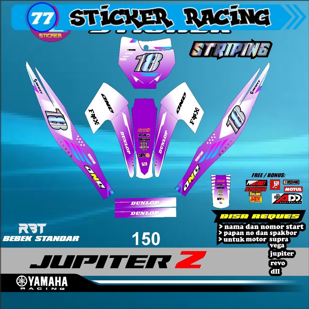 Striping Rbt Motor Jupiter Z Striping Motor Rbt Papan Nomor Ktm Free Nama Dan Nomor