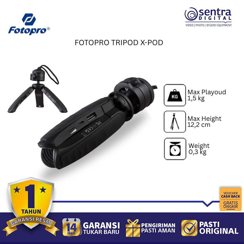 Fotopro X-POD Compact Tripod – Sleek, Travel-Ready, Built for Mobile Creators (X01)