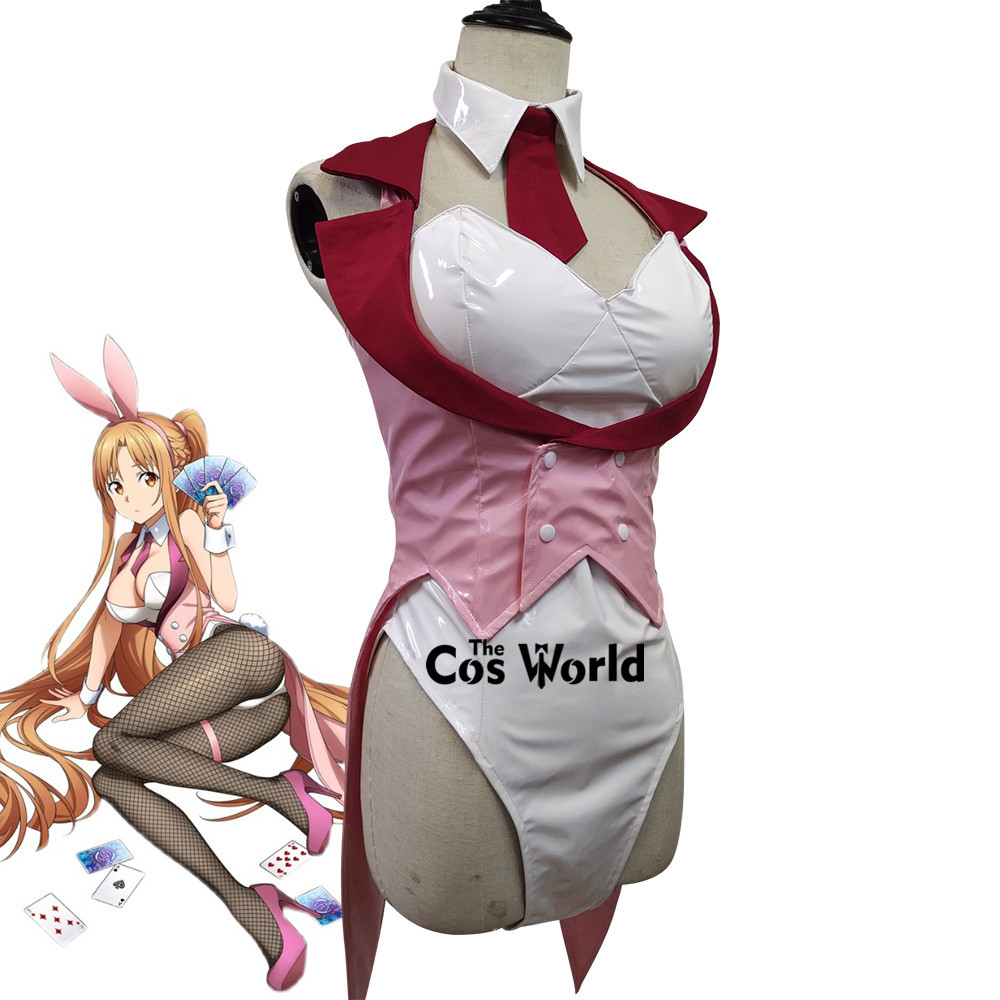 SAO Sword Art Online Yuuki Asuna Asada Shino Alice Zuberg Rabbit Bunny Girl Uniform Outfits Anime Cu