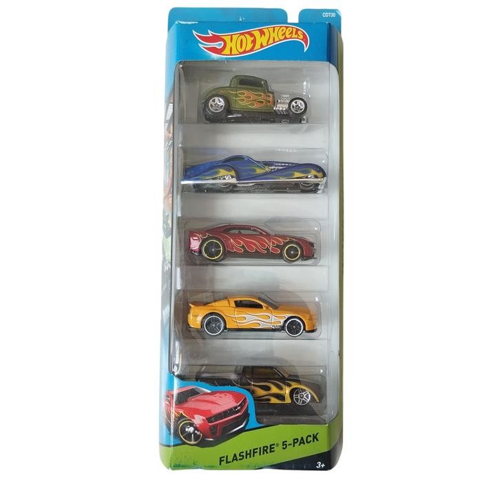 Hot Wheels Flashfire 5 Pack Set de 5 - 32 Ford, Screamliner, 12 Camaro ZL1, Shelby GT500 Super Snake
