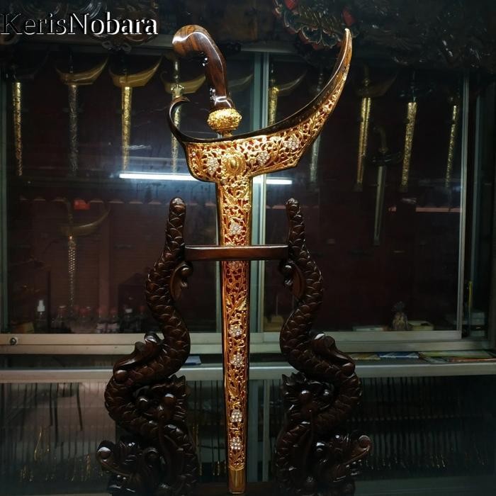 Set Warangka Keris Ladrang Solo Unyeng Unyeng Pendok Topengan Istimewa KNB4