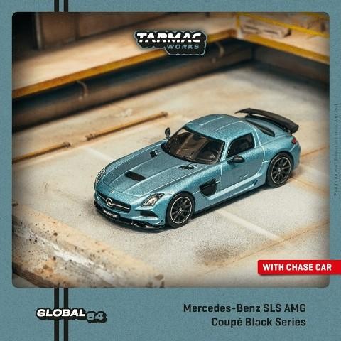 T64G-027-MB - Tarmac Works 1:64 Mercedes-Benz SLS AMG Coupé Black Series Matte Blue | Diecast/Pajang