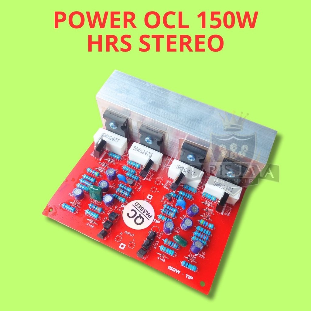 Kit power amplifier ocl 150 watt stereo plus final dan heatsink