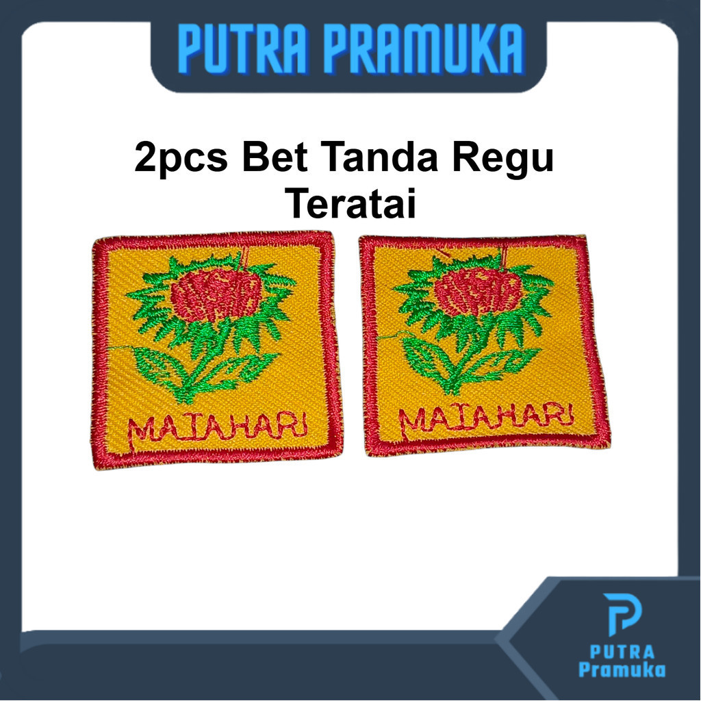 (2pcs) Bet Tanda Regu Matahari Bordir Premium diameter 4cm Pramuka Putri