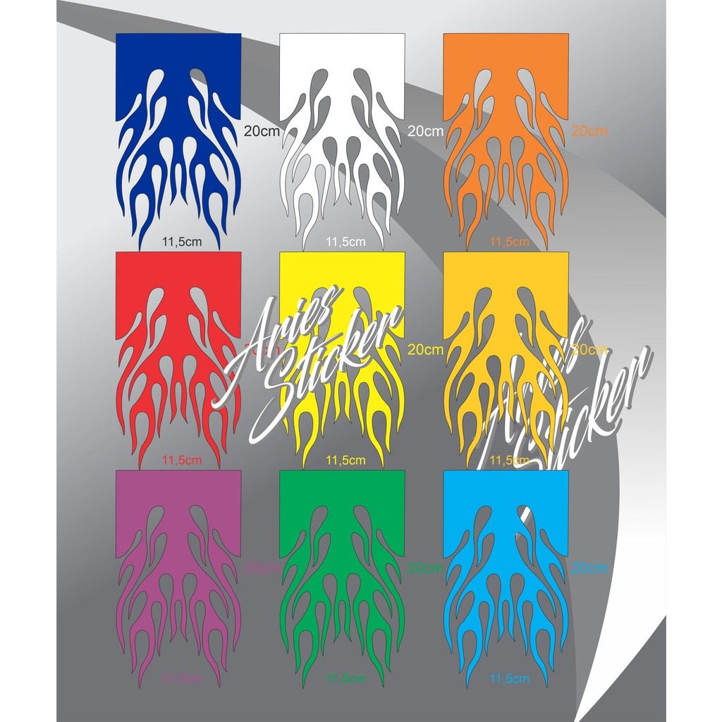 stiker cutting tribal api slebor depan spakbor universal