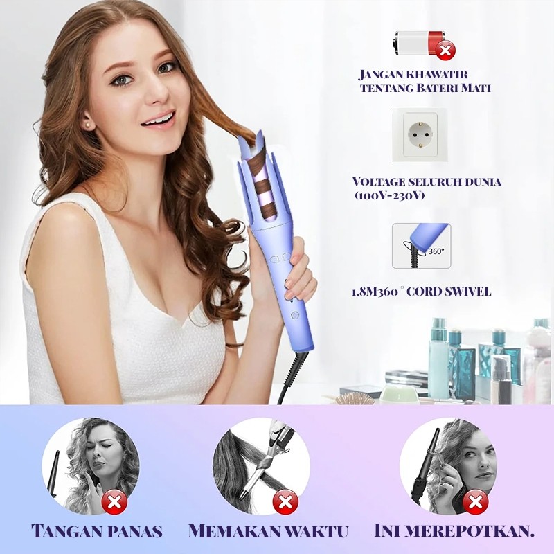 Catokan curly otomatis/catokan otomatis/alat rambut/curling iron/Hair curler otomatis/catok/curly ra