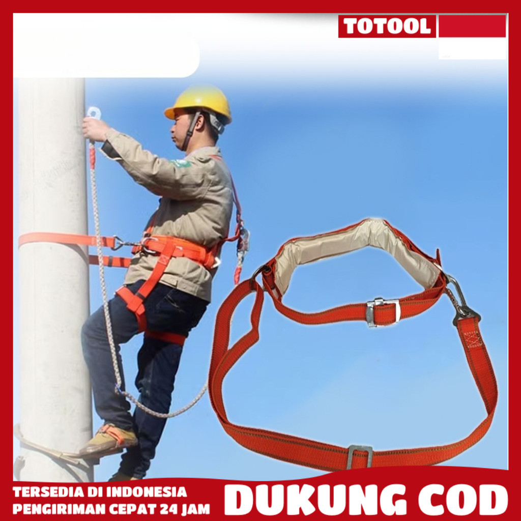 Sabuk Panjat Tiang Listrik Proyek Industri Safety Belt Panjat Tebing Sabuk Tali Pengaman Panjat Poho