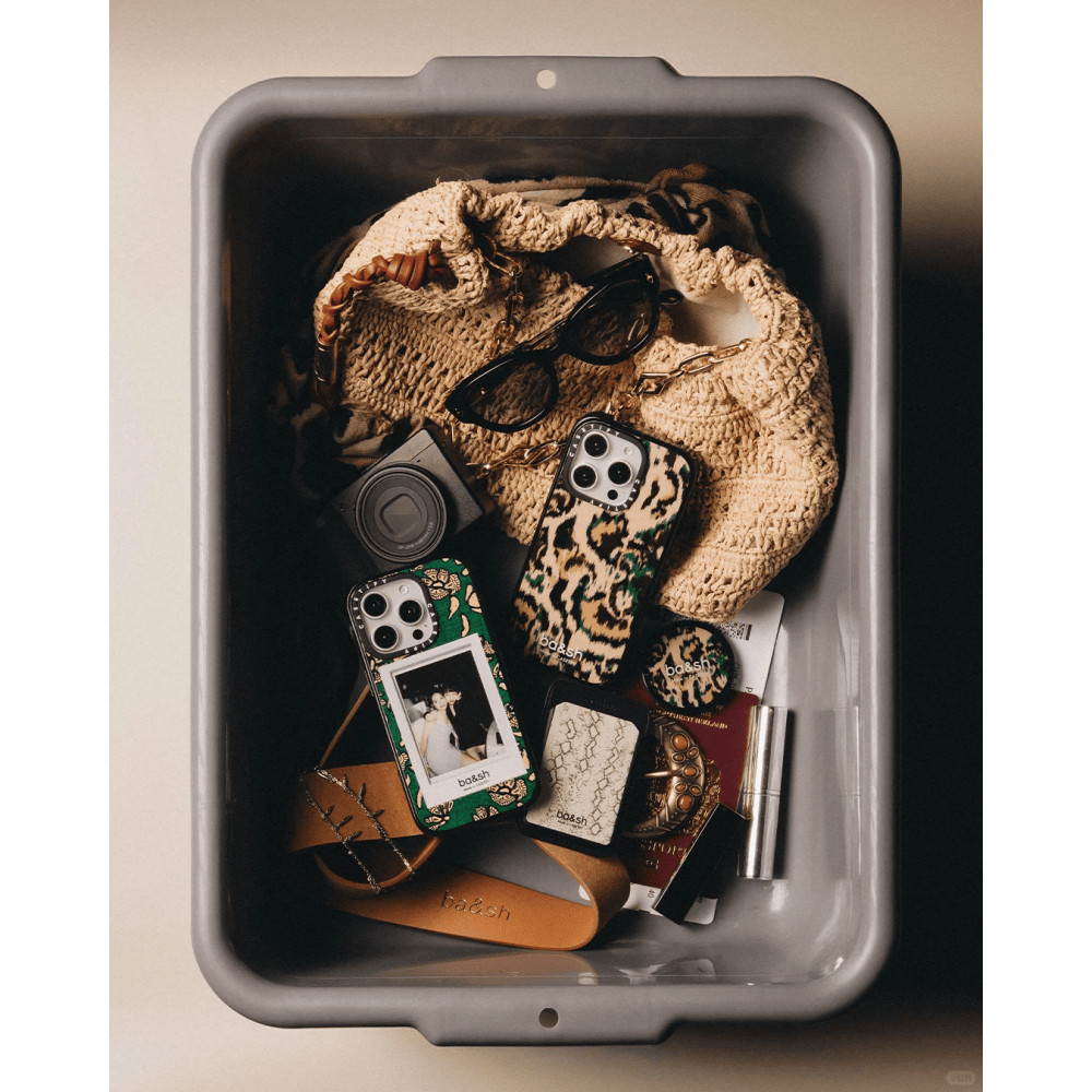 CASECASE X ba & sh Collage Frame Case Impact Black Clear Hard Magnetic Suction Impact Case Untuk App