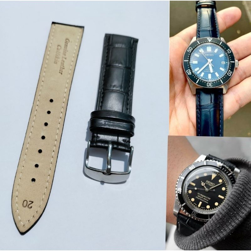 Strap Tali Jam Tangan Kulit Seiko Sport Original
