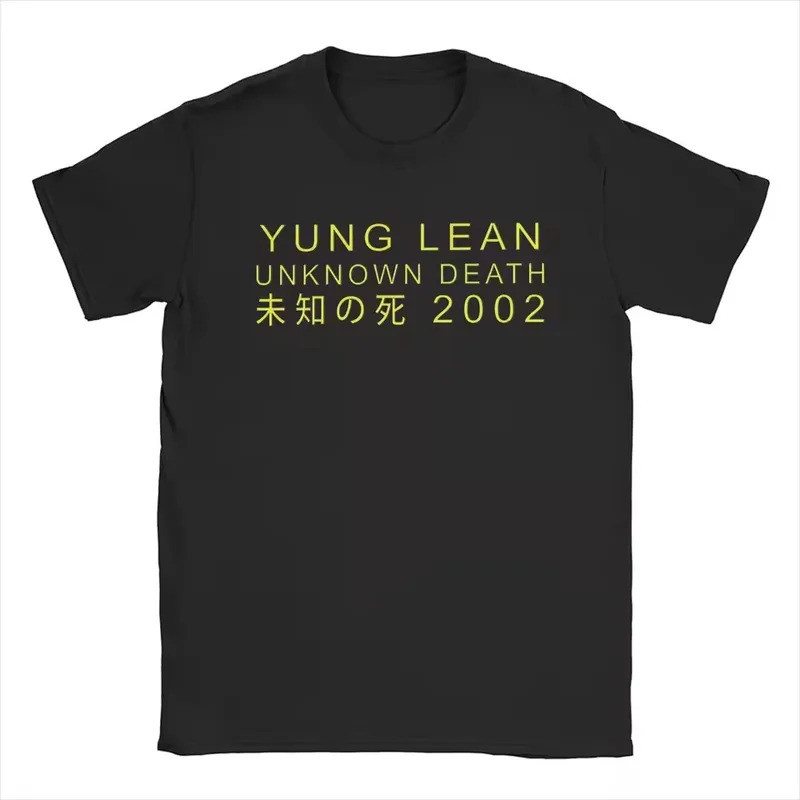 Cetak Grafis Yung Lean Unknown Death 2002 Album Tour T-shirt Pria Fashion Celana Pendek Santai Unise