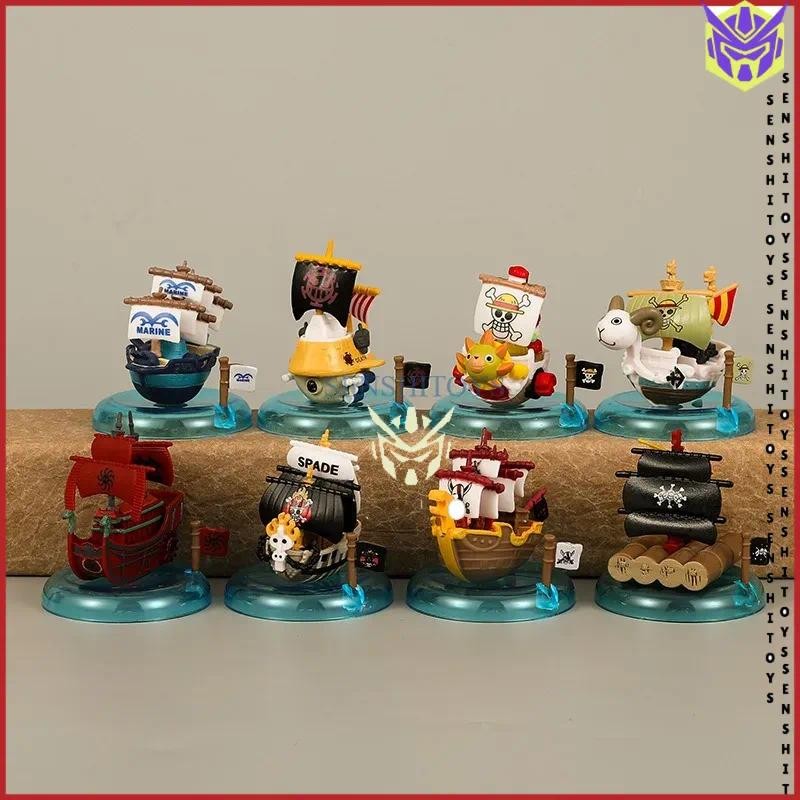 Figure Set Miniatur kapal One Piece Going Merry Thousand Sunny Island