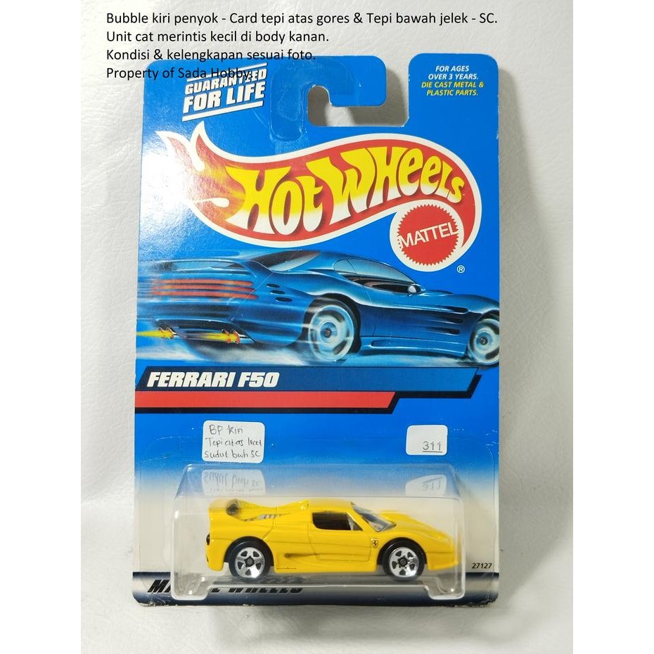 DCT... Hotwheels Ferrari F50 Kuning Yellow