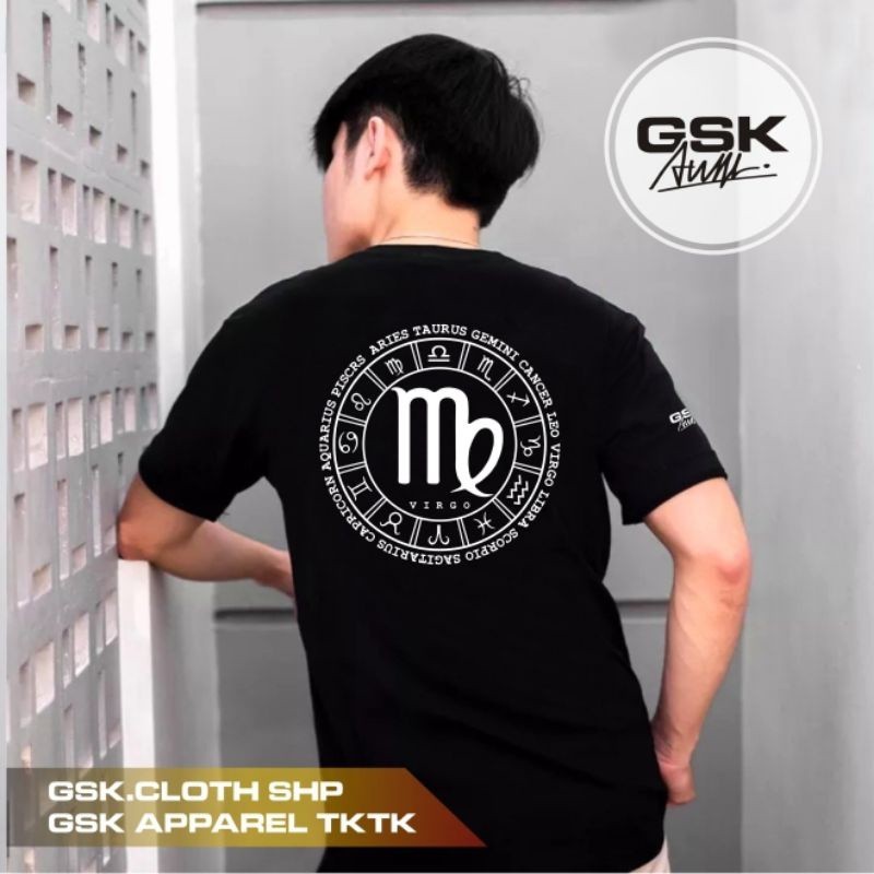 KAOS BAJU DISTRO ZODIAK VIRGO BINTANG BULAN PRIA WANITA  T-SHIRT ORIGINAL ZODIAC UNISEX