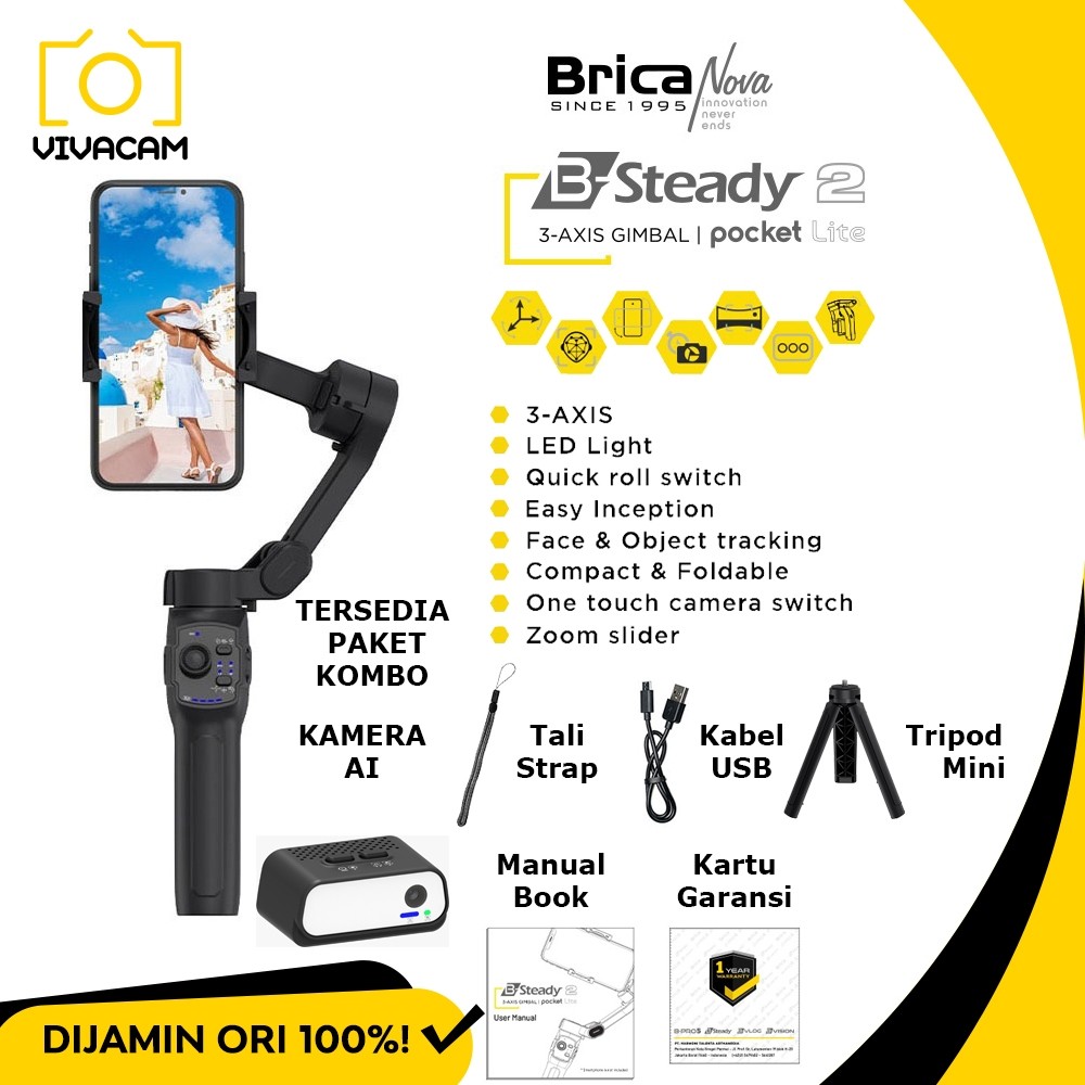 WSN - Brica B-Steady 2 Pocket Lite - B-Steady  - Smartphone Pocket Gimbal