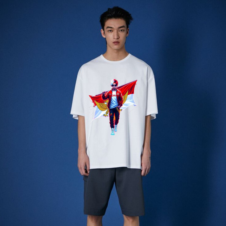 Kaos 3D tema Kemerdekan/Nasional Indonesia dewasa anak-anak/Kaos Kasual/Kaos Pria/Kaos Wanita
