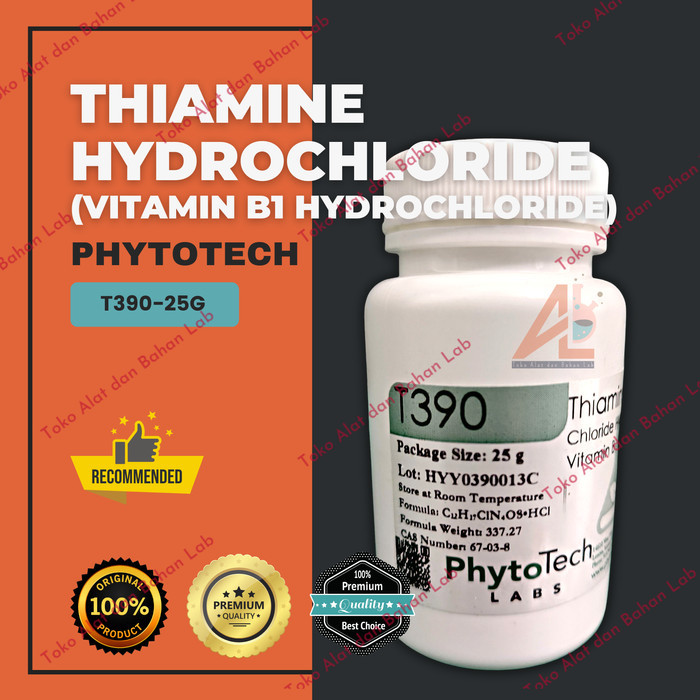 Thiamine Hydrochloride | C12H17ClN4OS • HCl, 25 gram | PHYTOTECH