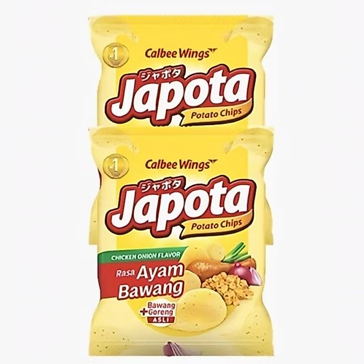 Japota Potato Chips Rasa Ayam Bawang 140 gr ( 10 Pcs x 14 gr ) Per Renceng
