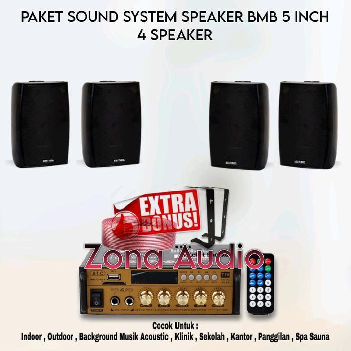 Paket Sound Cafe Resto Karaoke Speaker BMB 5 Inch 4 Speaker Original ( Mini 1 ) - PAKET A