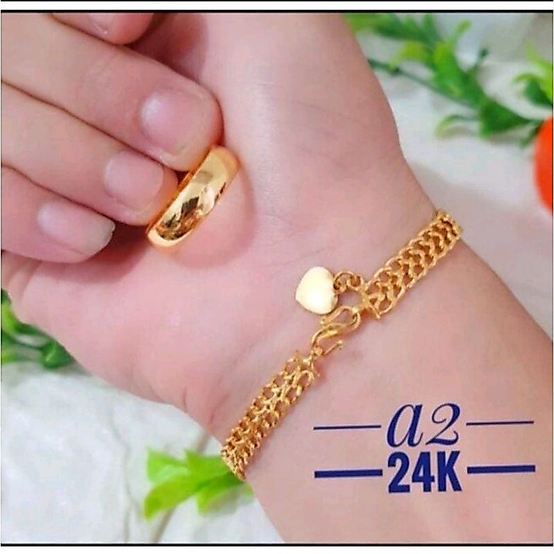 gelang tikar emas asli 5gram asli free cincin emas 24k anti karat ada surat