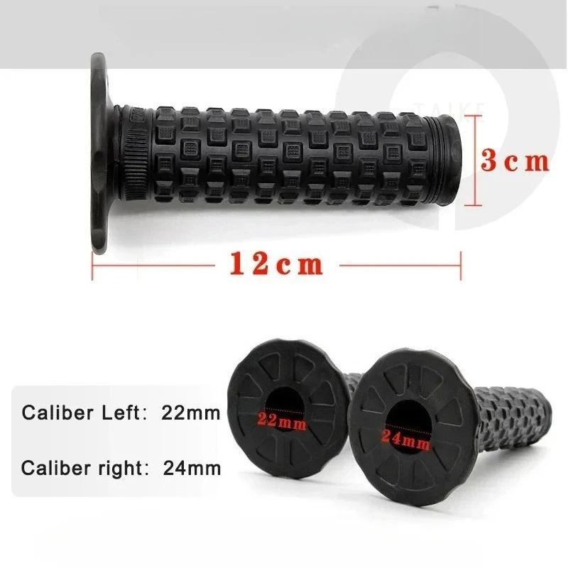 22mm untuk Grip Motor 7/8" Grip Motor Trail Grip Karet Pegangan Motor Bantalan Stang Grip Throttle B