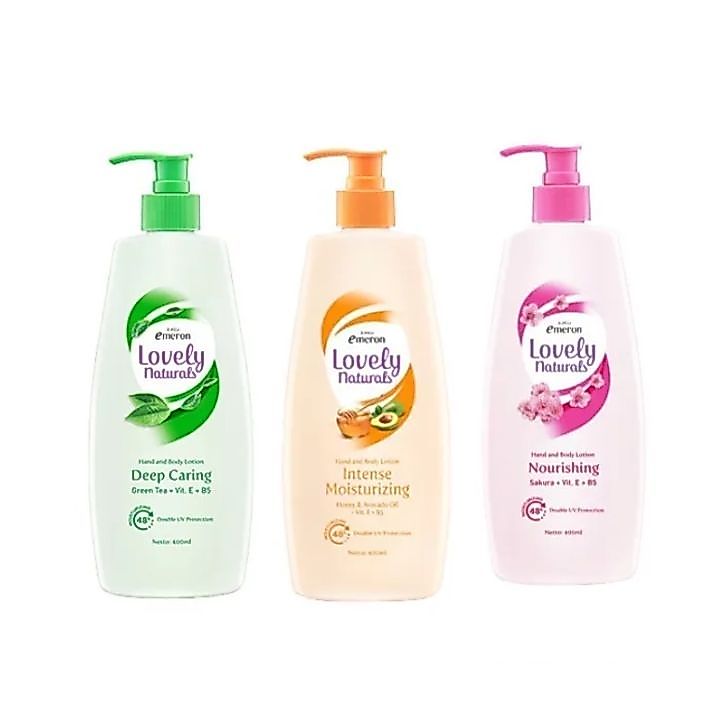 EMERON HAND & BODY LOTION 400ML/EMERON LOVELY NATURAL HB 400ML/EMERON LOVELY HANDBODY DEEP CARING - 