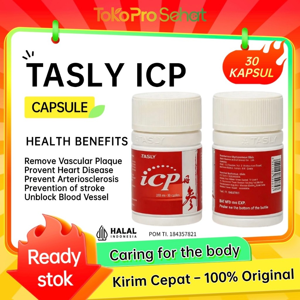 ICP CAPSULE - TASLY DANSHEN -100% ORIGINAL  - ISI 30 KAPSUL(1 Botol)- OBAT HERBAL JANTUNG STROKE HIP