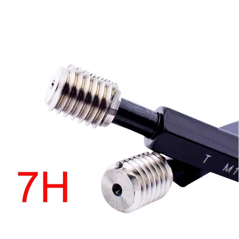 1PCS Pengukur Ulir Baja Gagang Hex Ganda Ulir Kiri 7H M4 M5 M6 M7 M8 M10 M11 M12 M14 M16 Jarak Ulir 