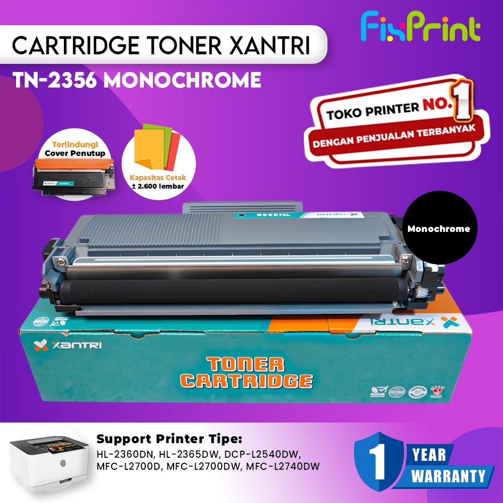FixPrint Toner Cartridge Premium Grade Xantri  TN-2356 TN2356 Printer MFC-L2740DW