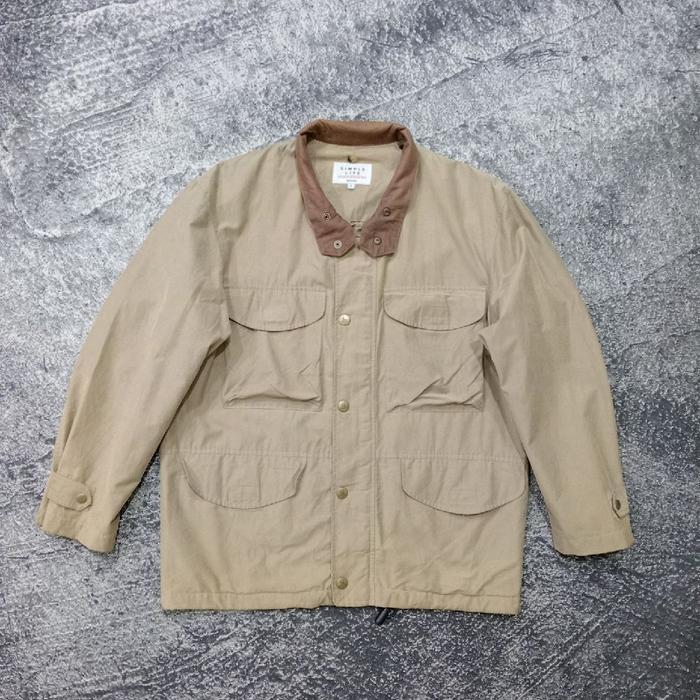 Work Jaket multi pocket parka SIMPLE LIFE coklat casual murah size xl